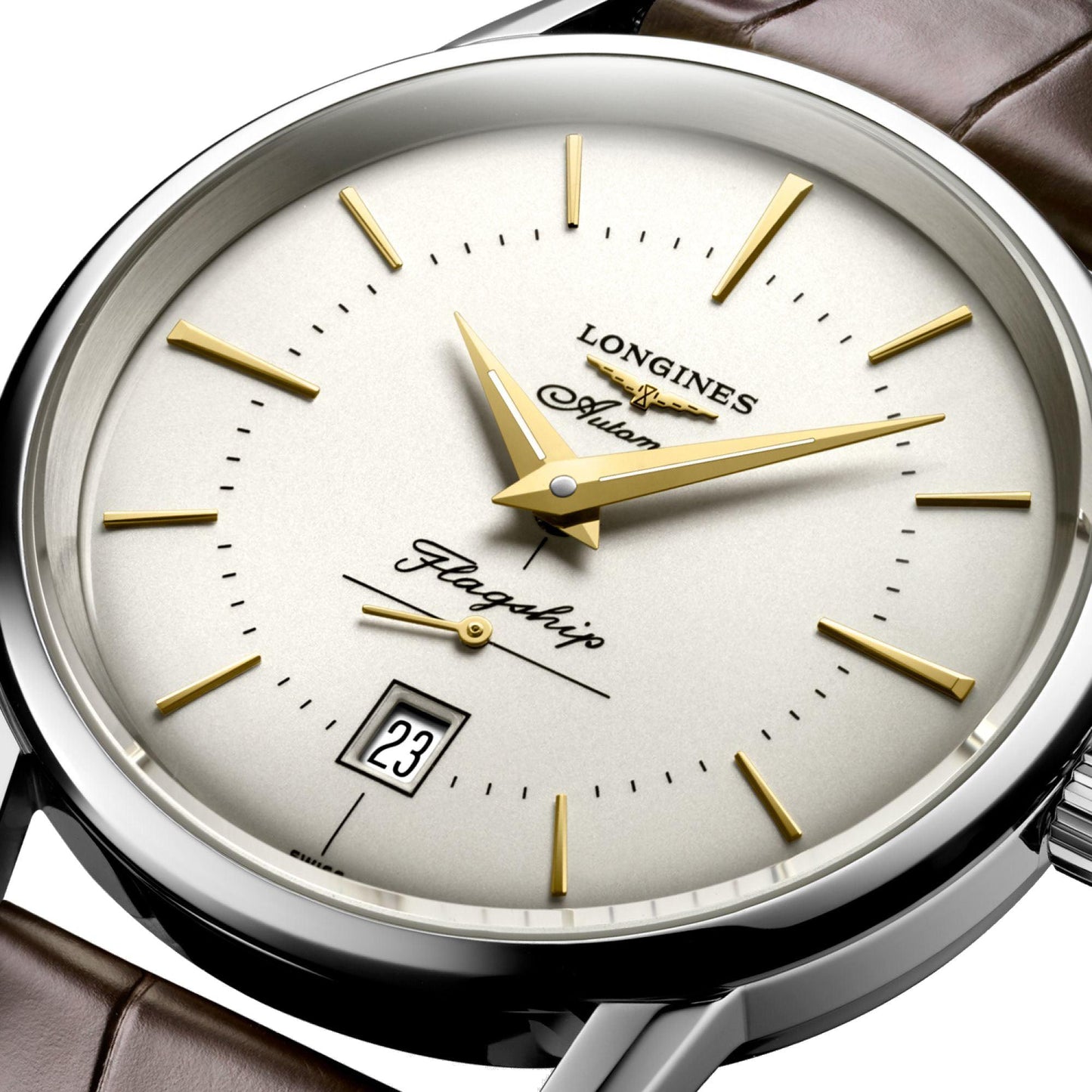 Longines herenhorloge Flaghsip Heritage 38,5mm automatisch staal L4.795.4.78.2