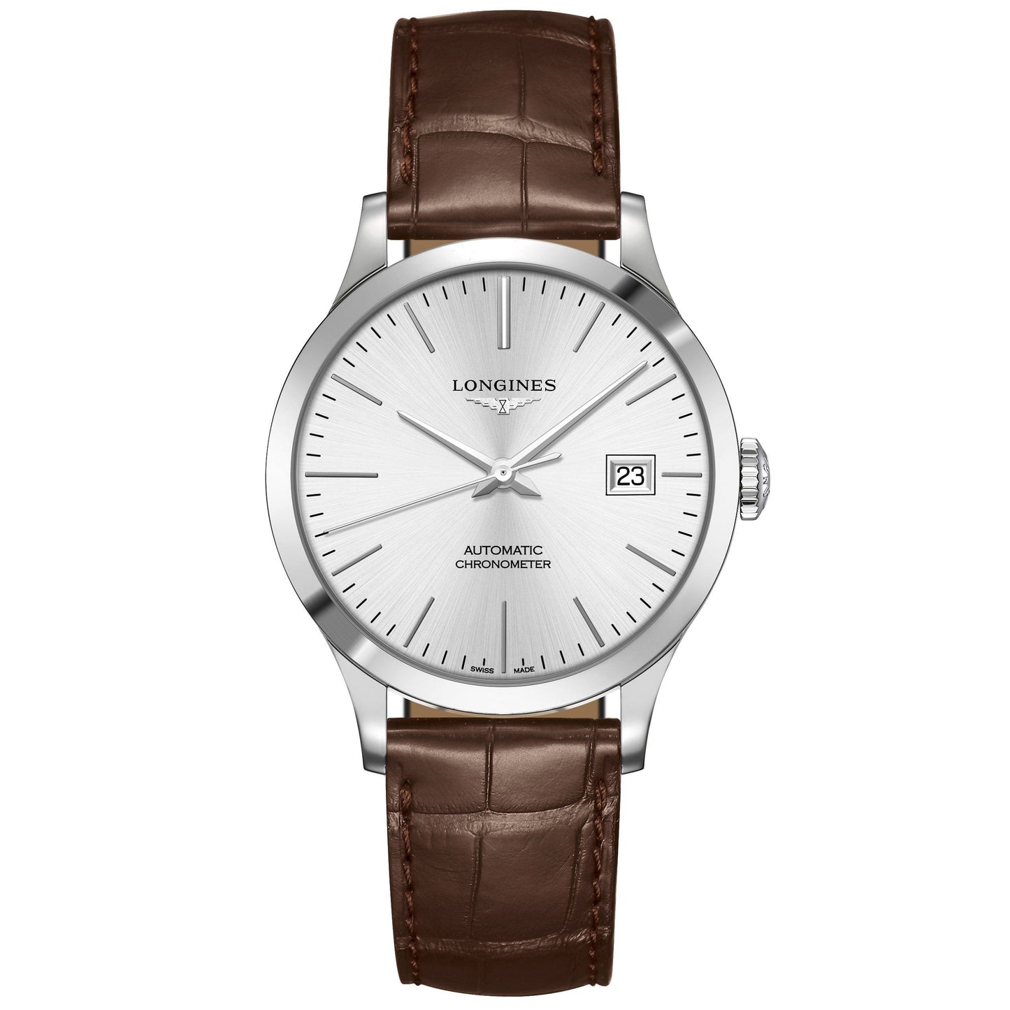 Longines orologio uomo Record collection 38,5mm automatico acciaio L2.820.4.72.2