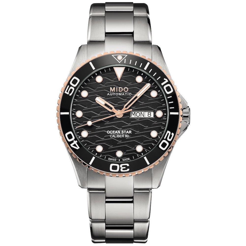 Mido horloge Mido Ocean Star caliber 80 42mm zwart automatisch staal M042.430.21.051.00