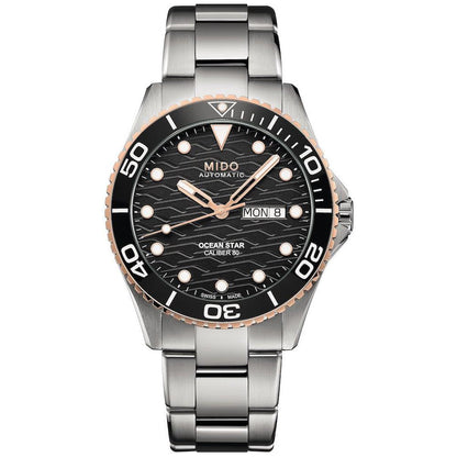 Mido horloge Mido Ocean Star caliber 80 42mm zwart automatisch staal M042.430.21.051.00