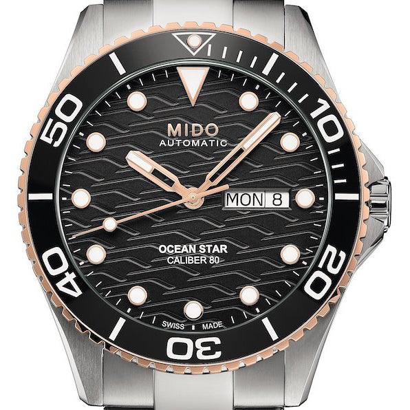 Mido horloge Mido Ocean Star caliber 80 42mm zwart automatisch staal M042.430.21.051.00