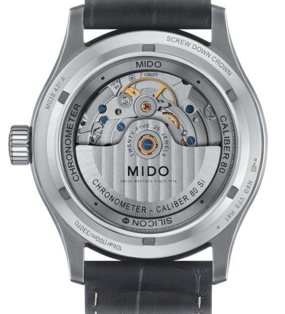 Mido horloge Multifort Chronometer 1 COSC 42mm wit automatisch staal M038.431.16.031.00
