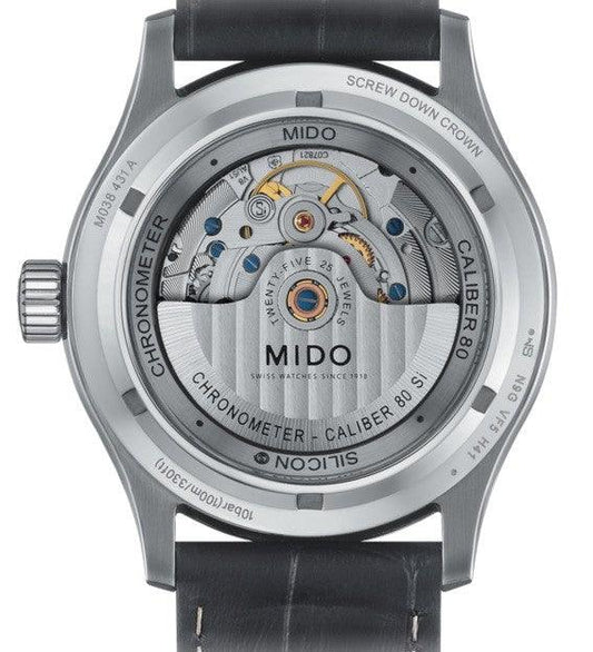 Mido horloge Multifort Chronometer 1 COSC 42mm wit automatisch staal M038.431.16.031.00