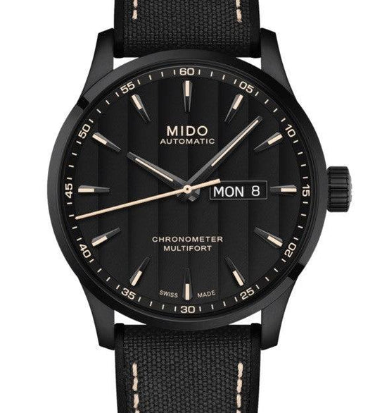 Mido horloge Multifort Chronometer 1 COSC 42mm zwart automatisch staal PVD afwerking zwart M038.431.37.051.00
