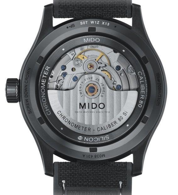Mido horloge Multifort Chronometer 1 COSC 42mm zwart automatisch staal PVD afwerking zwart M038.431.37.051.00