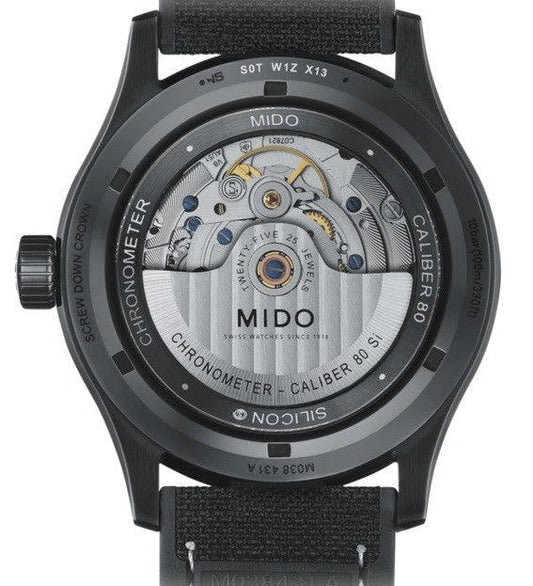 Mido horloge Multifort Chronometer 1 COSC 42mm zwart automatisch staal PVD afwerking zwart M038.431.37.051.00