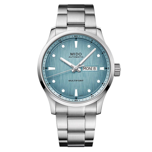 Mido Multifort M Freeze 42mm Turquoise Automatisch Stalen Horloge M038.430.11.041.00