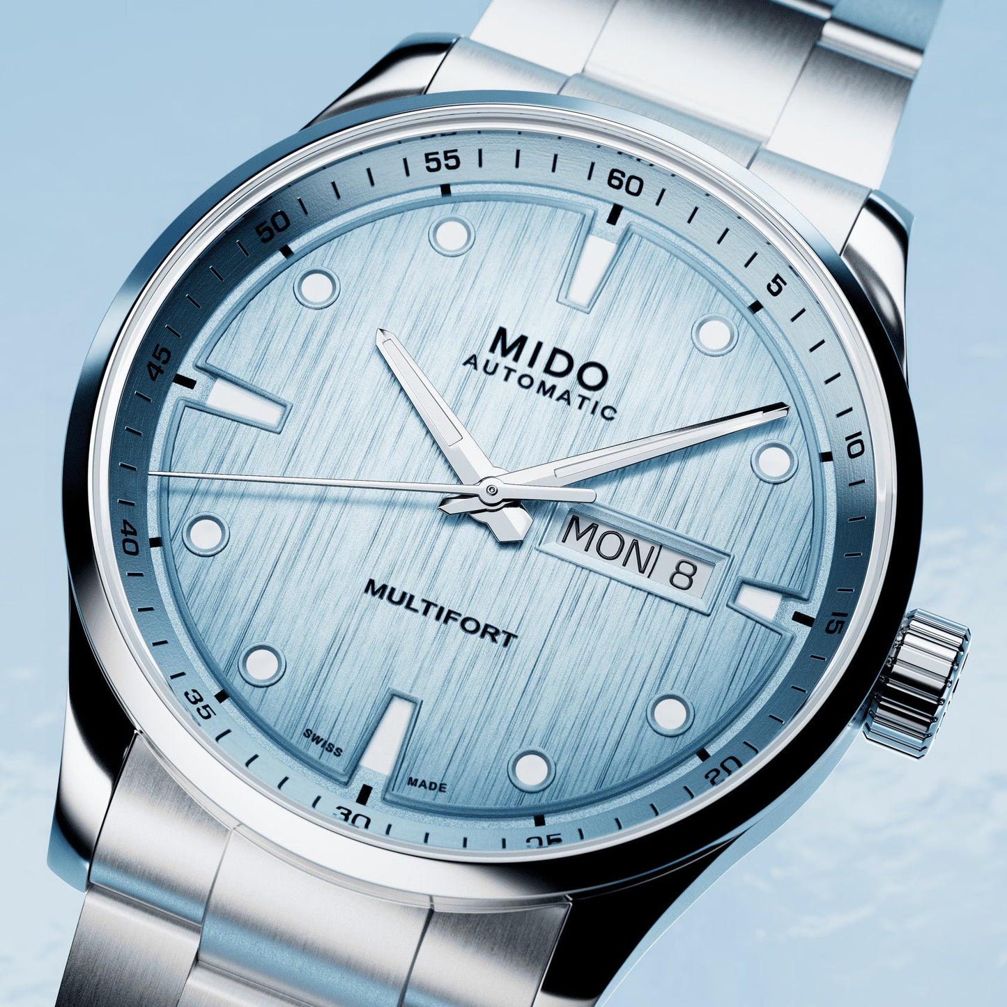 Mido Multifort M Freeze 42mm Turquoise Automatisch Stalen Horloge M038.430.11.041.00
