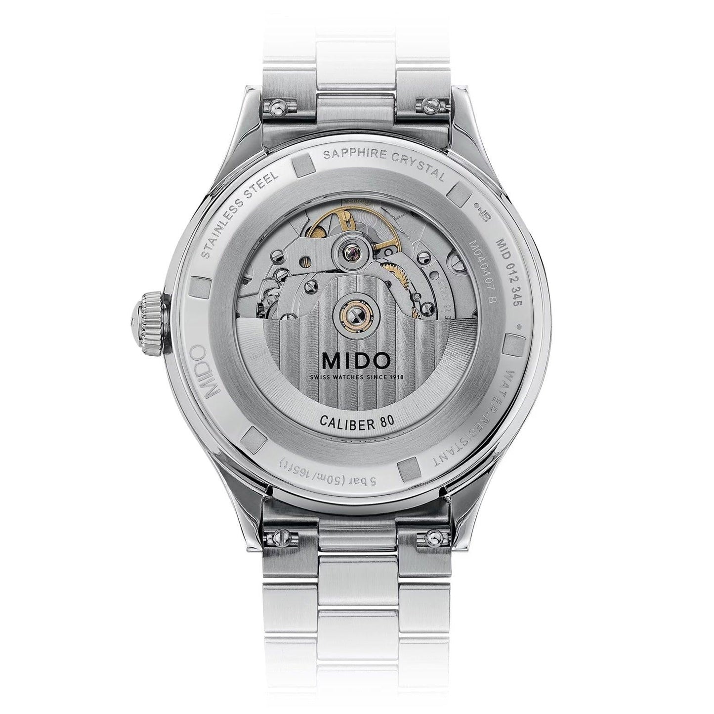 Mido horloge Multifort Powerwind 40mm blauw automatisch staal M040.407.11.047.00