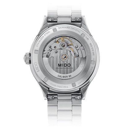 Mido horloge Multifort Powerwind 40mm blauw automatisch staal M040.407.11.047.00