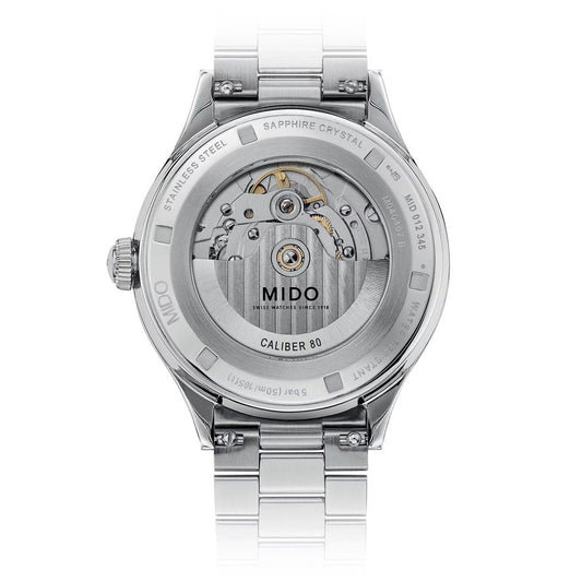 Mido horloge Multifort Powerwind 40mm blauw automatisch staal M040.407.11.047.00