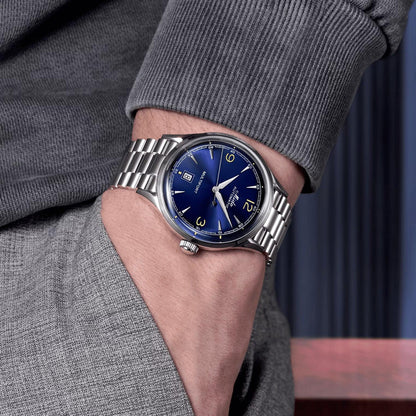 Mido horloge Multifort Powerwind 40mm blauw automatisch staal M040.407.11.047.00