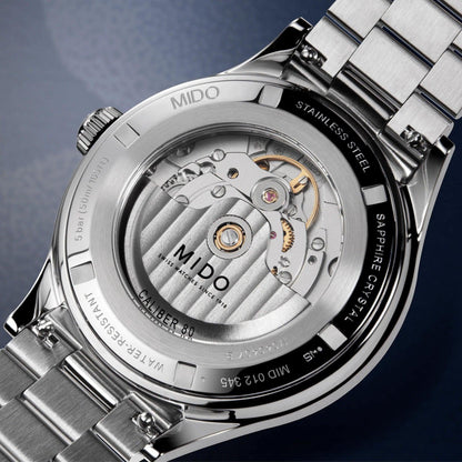 Mido horloge Multifort Powerwind 40mm blauw automatisch staal M040.407.11.047.00
