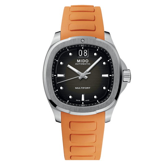 Mido horloge Multifort TV Big Date 40mm grijs staal automatisch M049.526.17.081.00