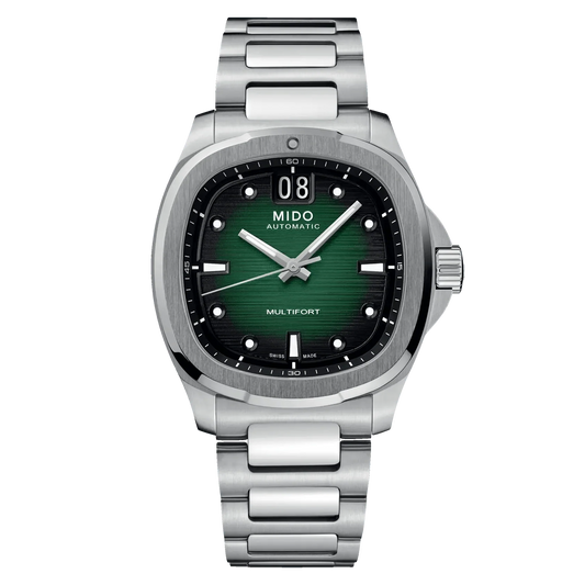 Mido horloge Multifort TV Big Date 40mm groen staal automatisch M049.526.11.091.00