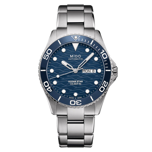 Mido horloge Ocean Star 200C 42mm blauw automatisch staal M042.430.11.041.00