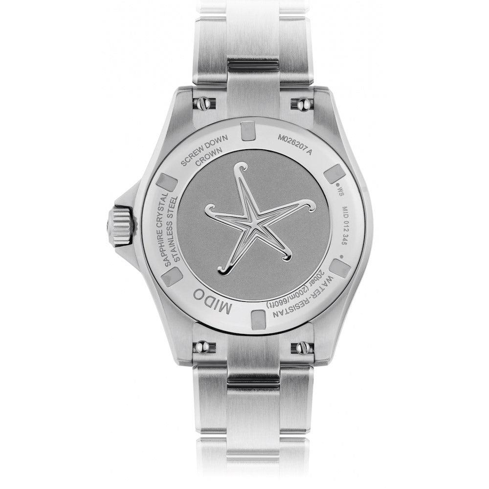 Mido horloge Ocean Star 36,5mm blauw automatisch staal M026.207.11.041.00