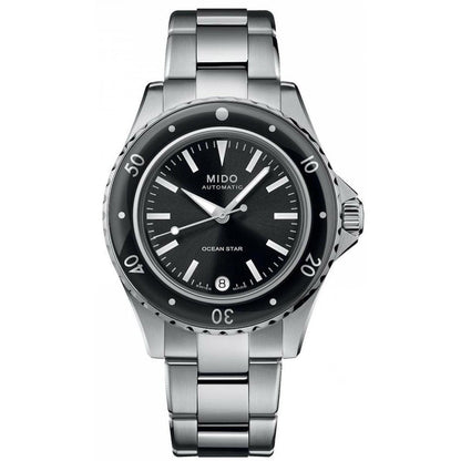 Mido horloge Ocean Star 36,5mm zwart automatisch staal M026.207.11.051.00
