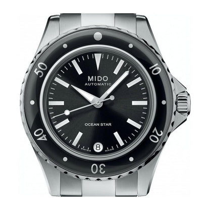 Mido horloge Ocean Star 36,5mm zwart automatisch staal M026.207.11.051.00