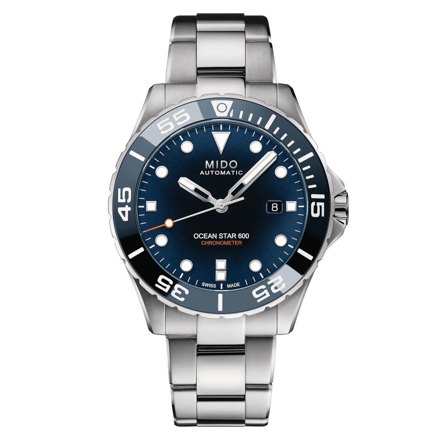 Mido horloge Ocean Star 600 Chronometer COSC 43,5mm blauw automatisch staal M026.608.11.041.01