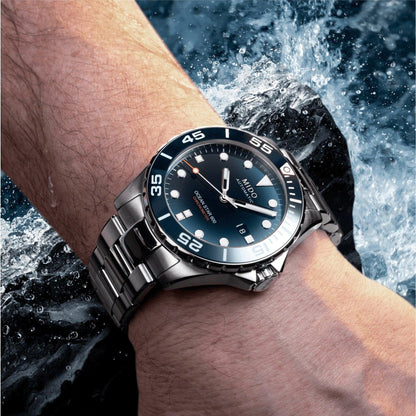 Mido horloge Ocean Star 600 Chronometer COSC 43,5mm blauw automatisch staal M026.608.11.041.01