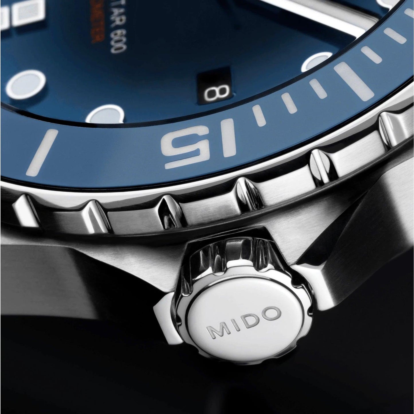 Mido horloge Ocean Star 600 Chronometer COSC 43,5mm blauw automatisch staal M026.608.11.041.01
