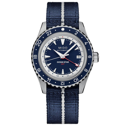 Mido Ocean Star GMT Special Edition 40mm Blauw Automatisch Stalen Horloge M026.829.18.041.00