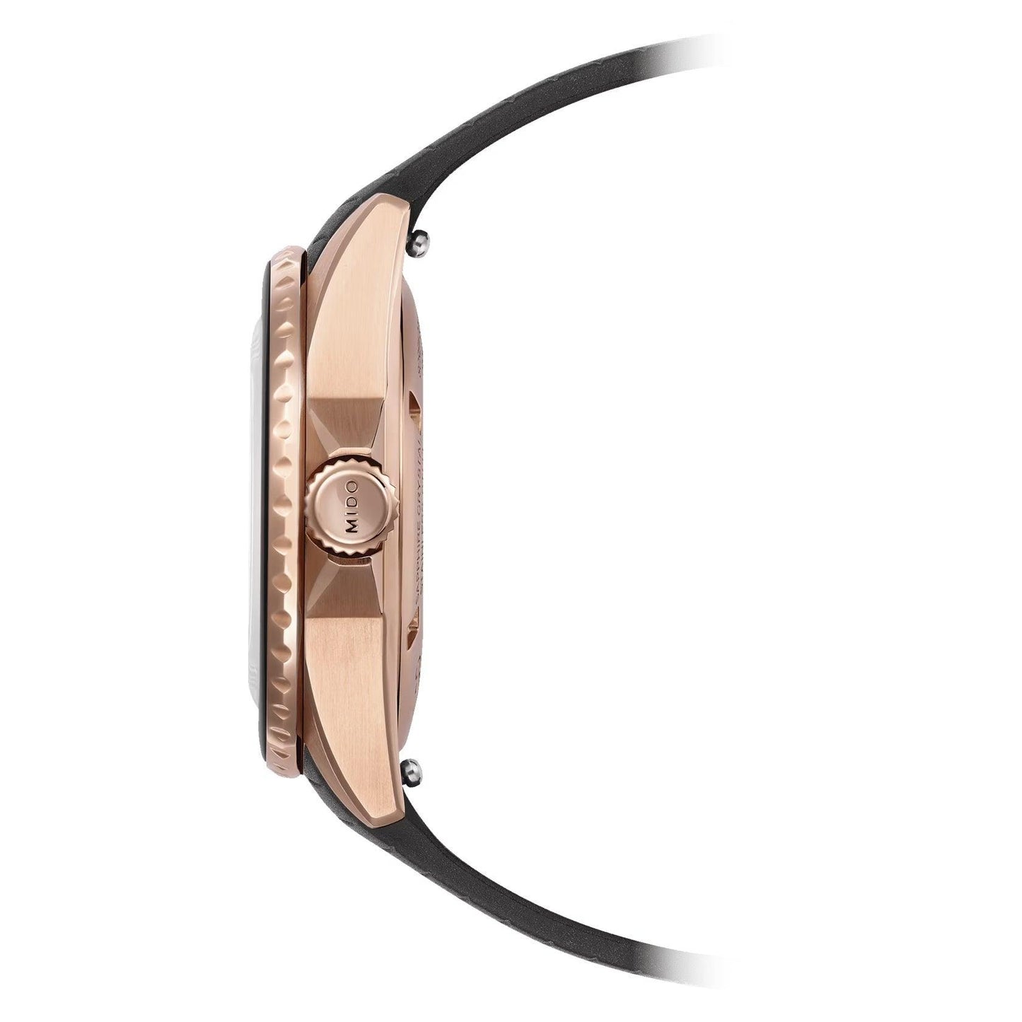 Mido horloge Ocean Star Lady 36,5mm zwart automatisch staal PVD roségoud afwerking M026.207.37.056.00