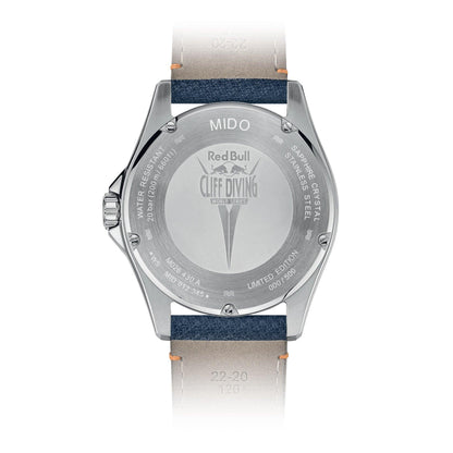 Mido horloge Ocean Star Red Bull Cliff Diving gelimiteerde oplage 500 stuks 42mm blauw automatisch staal M026.430.17.041.00