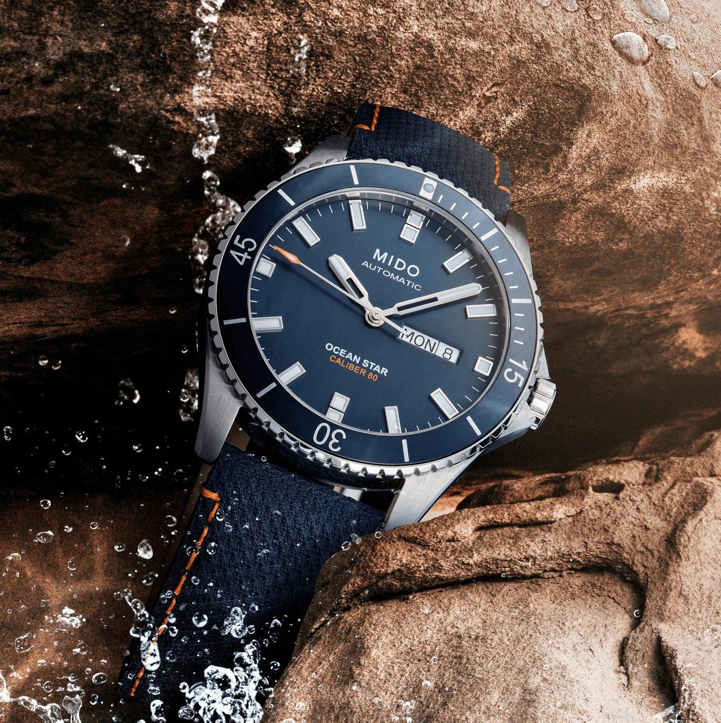 Mido horloge Ocean Star Red Bull Cliff Diving gelimiteerde oplage 500 stuks 42mm blauw automatisch staal M026.430.17.041.00