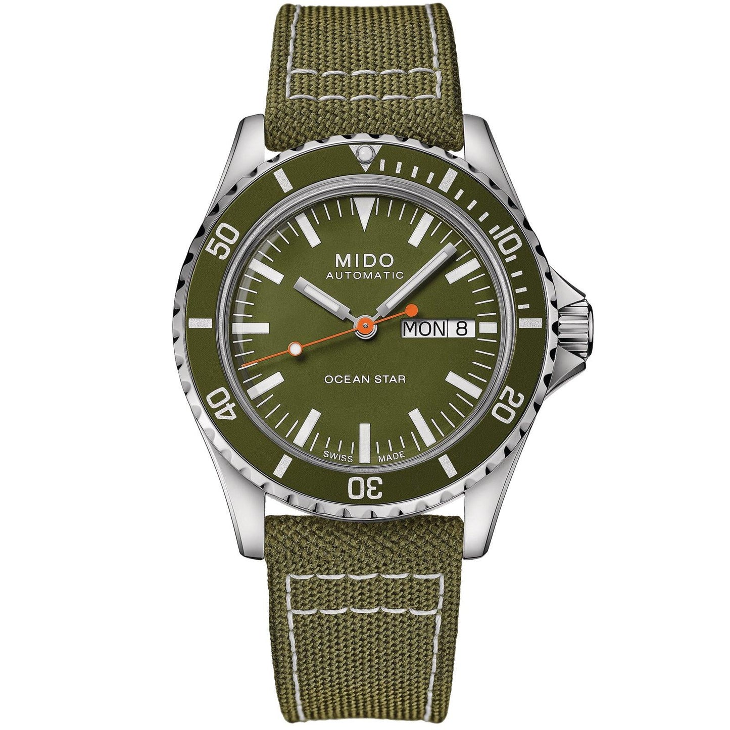Mido horloge Ocean Star Tribute 40,5mm groen automatisch staal M026.830.18.091.00