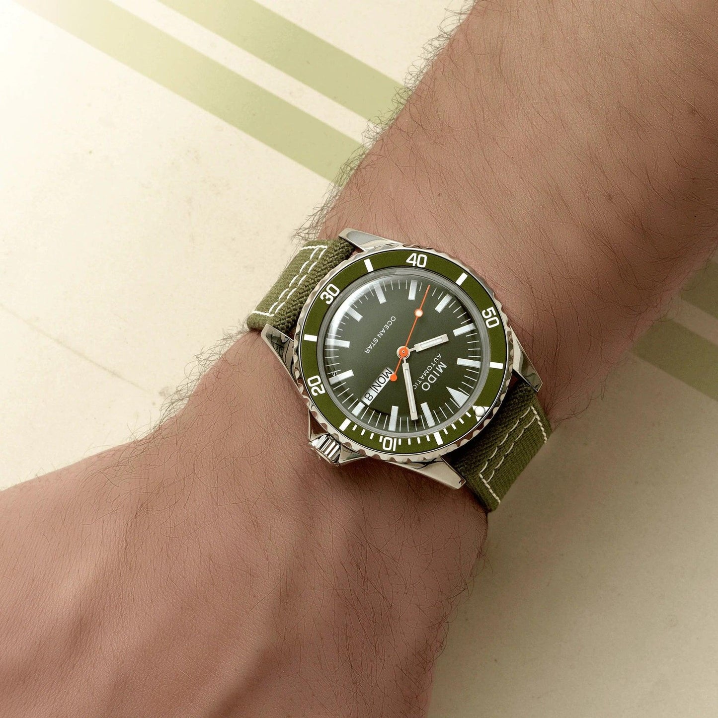 Mido horloge Ocean Star Tribute 40,5mm groen automatisch staal M026.830.18.091.00