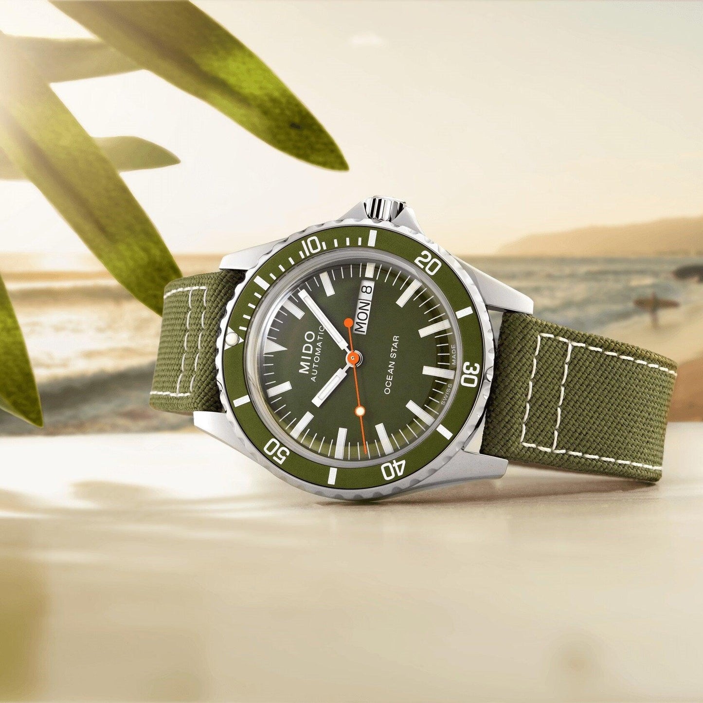 Mido horloge Ocean Star Tribute 40,5mm groen automatisch staal M026.830.18.091.00