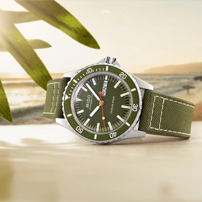 Mido horloge Ocean Star Tribute 40,5mm groen automatisch staal M026.830.18.091.00