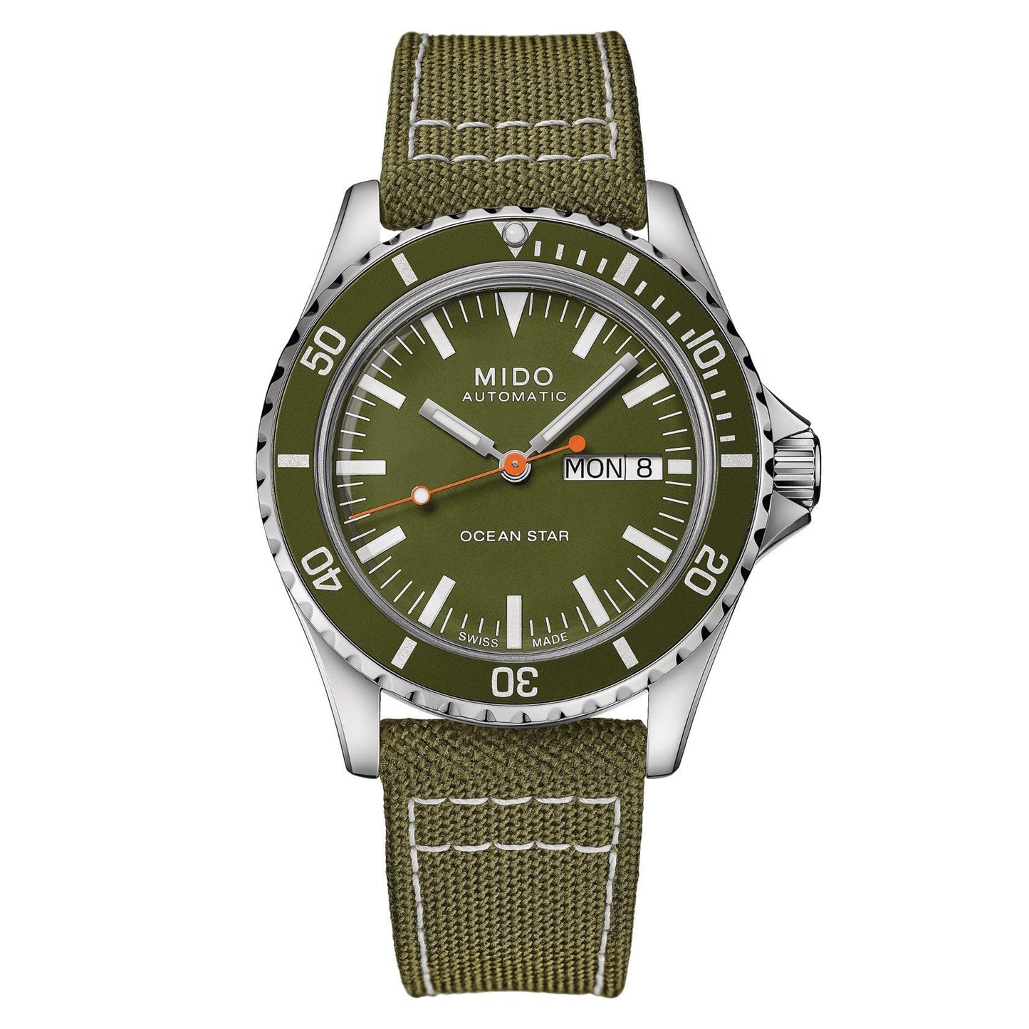 Mido horloge Ocean Star Tribute 40,5mm groen automatisch staal M026.830.18.091.00