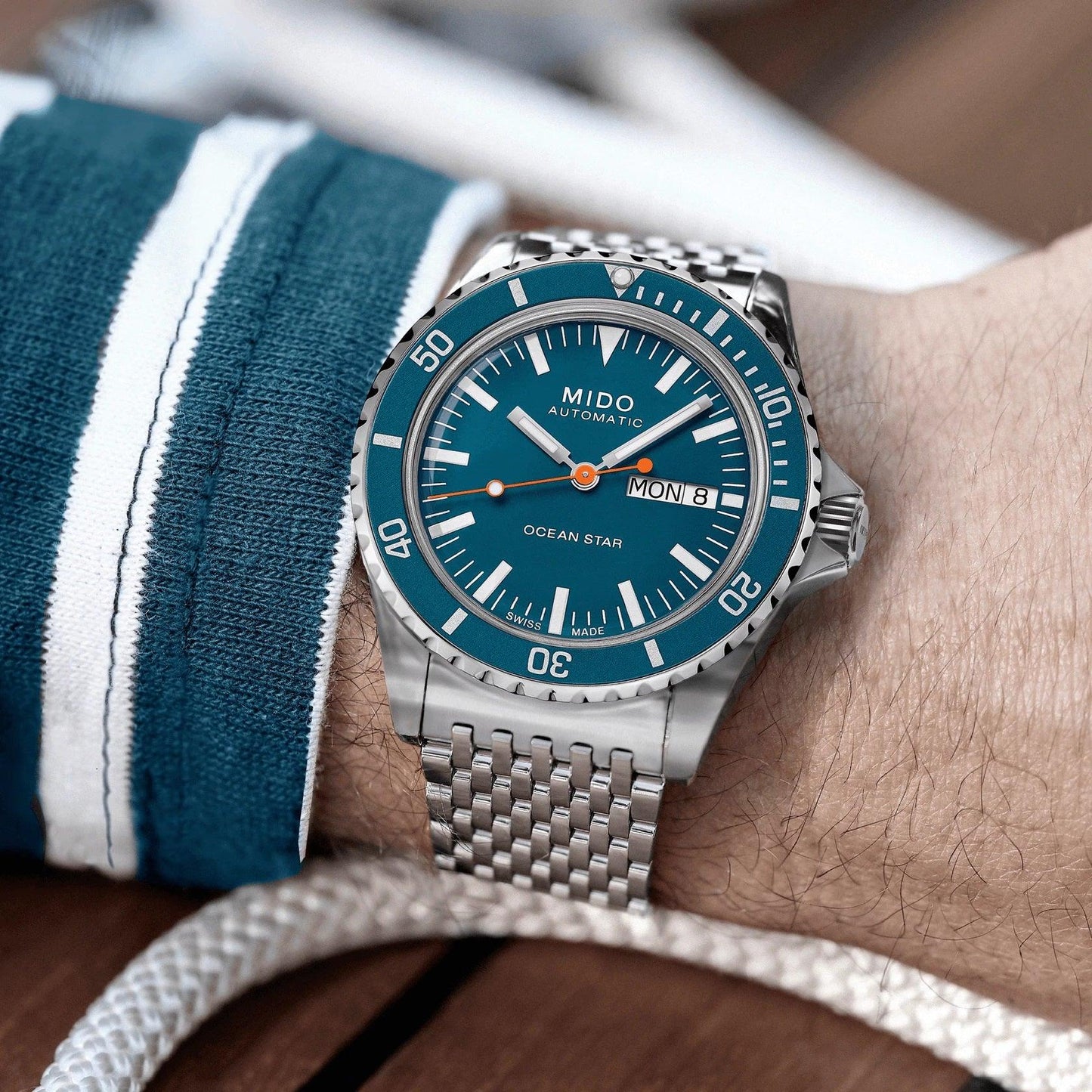 Mido orologio Ocean Star Tribute blu 41mm automatico special edition 75th anniversary doppio cinturino M026.830.11.041.00