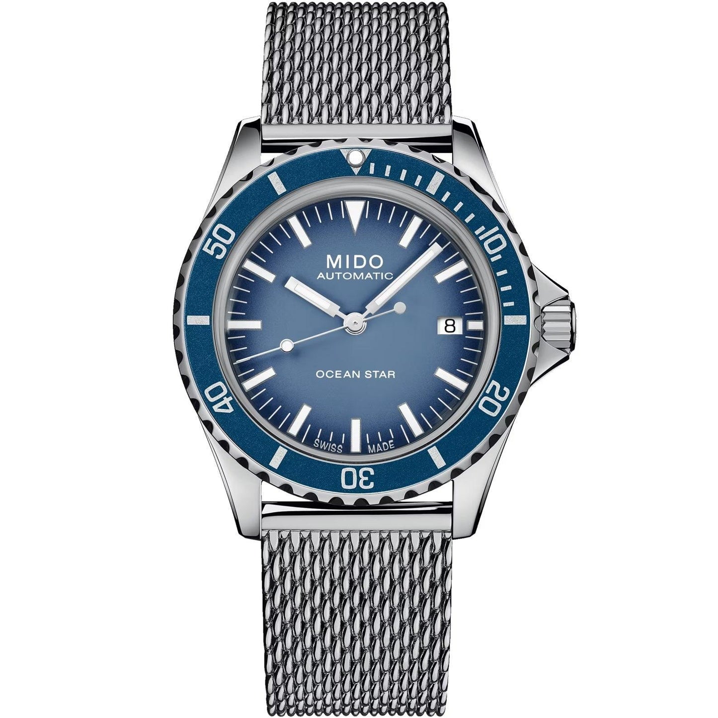 Mido horloge Ocean Star Tribute Special Edition 40mm blauw automatisch staal M026.807.11.041.01