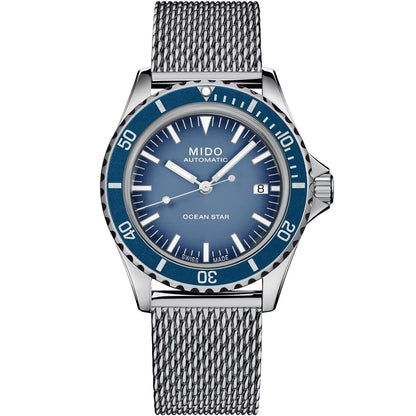 Mido horloge Ocean Star Tribute Special Edition 40mm blauw automatisch staal M026.807.11.041.01