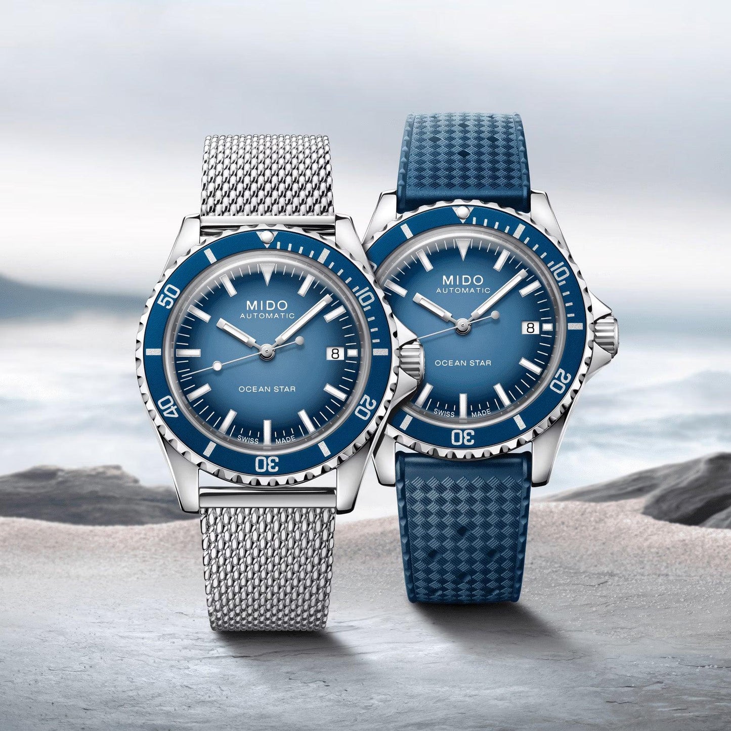 Mido horloge Ocean Star Tribute Special Edition 40mm blauw automatisch staal M026.807.11.041.01