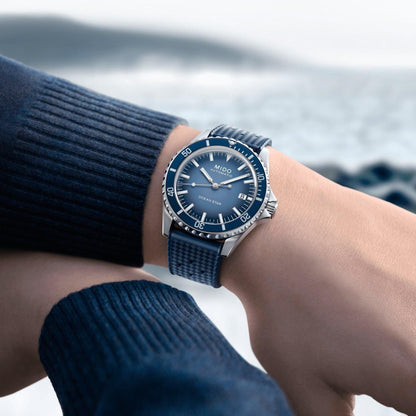 Mido horloge Ocean Star Tribute Special Edition 40mm blauw automatisch staal M026.807.11.041.01