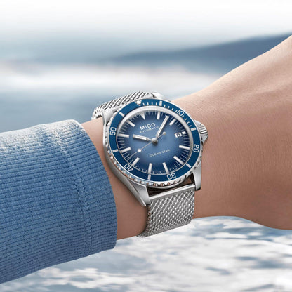 Mido horloge Ocean Star Tribute Special Edition 40mm blauw automatisch staal M026.807.11.041.01