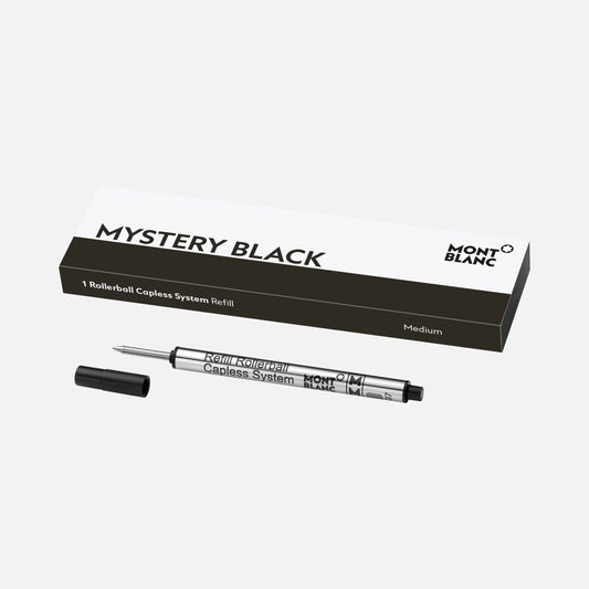 Montblanc 1 navulling voor rollerballsysteem zonder dop, medium zwart, Mystery Black tip M 128242