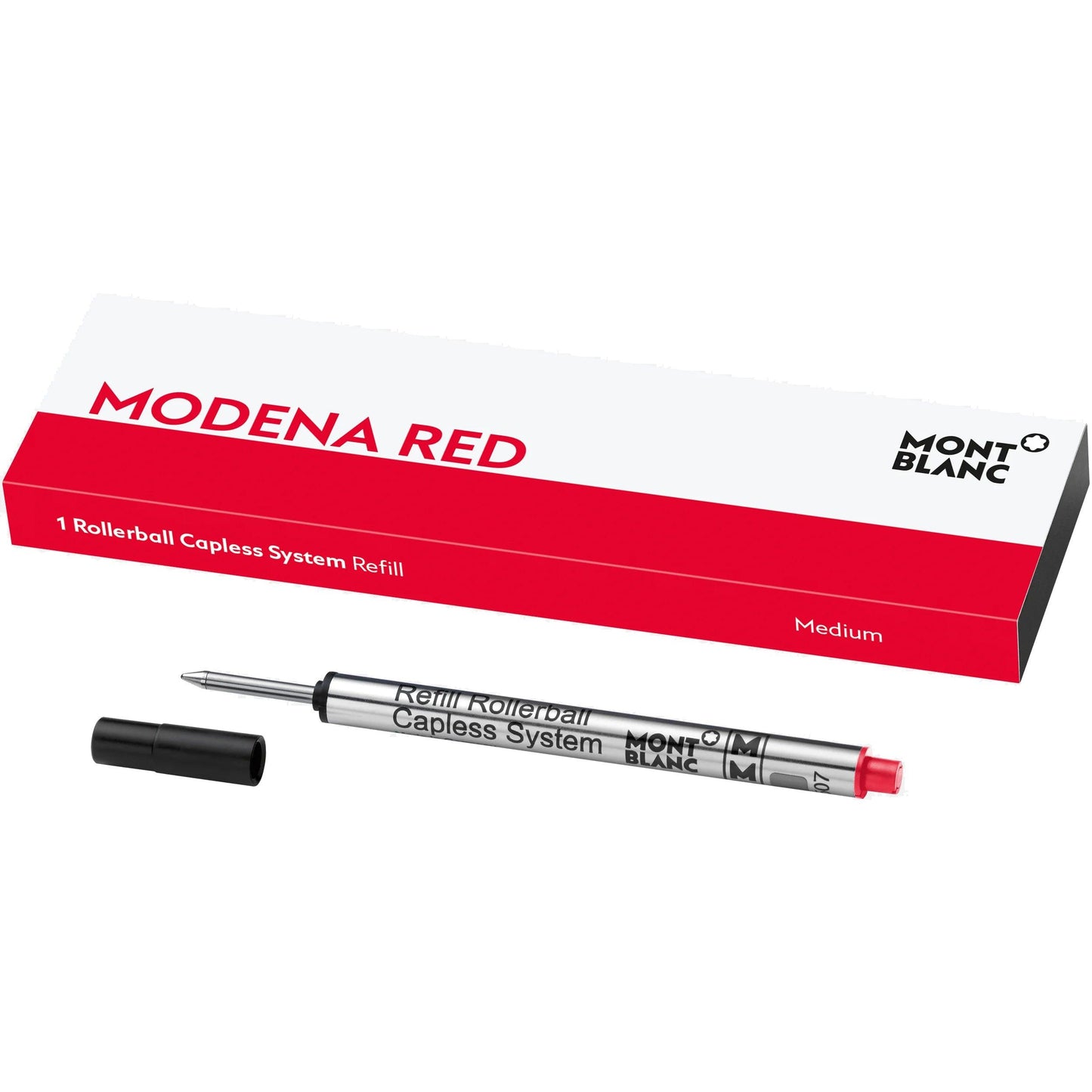 Montblanc 1 navulling voor roller systeem zonder dop medium rood Modena punt M 124518