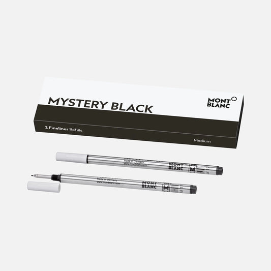 Montblanc 2 navullingen voor finelinerpunt M Mystery Black zwart 128246