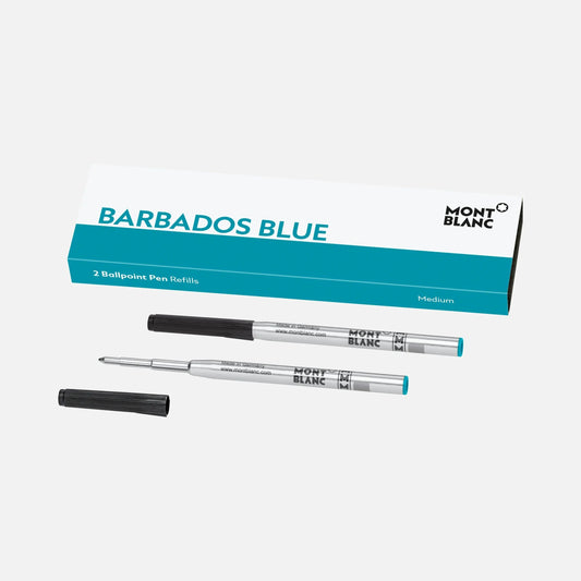 Montblanc 2 navullingen voor balpen (M) Barbados Blue (Caribisch blauw) 128219