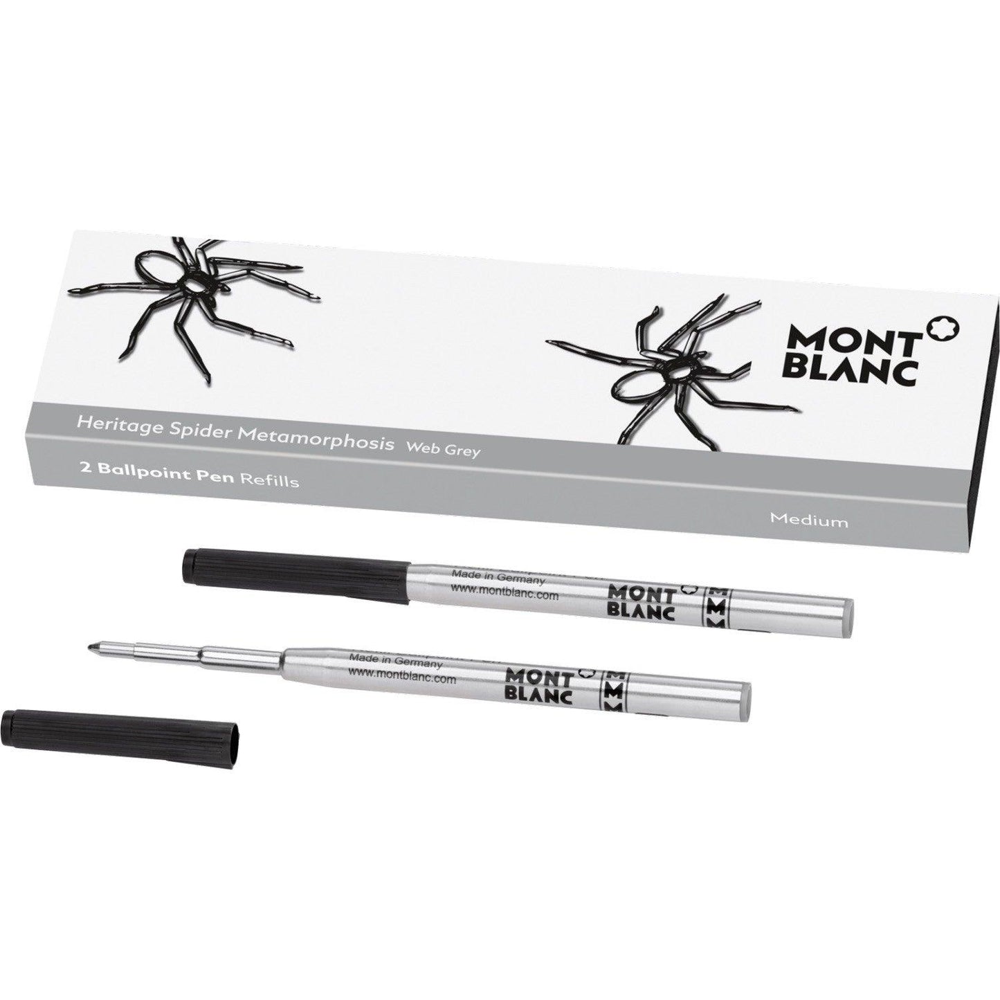 Montblanc 2 navullingen voor balpen (M) Heritage Spider Grey (grijs) 118203