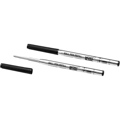Montblanc 2 navullingen voor balpen F punt Mystery Black zwart 116189