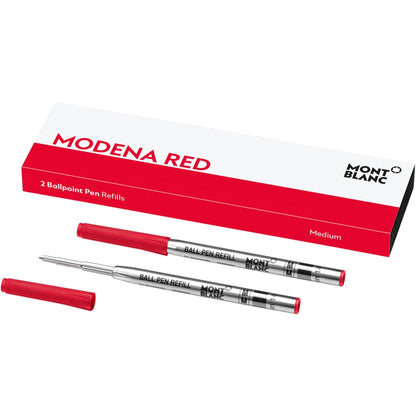 Montblanc 2 balpenvullingen M-punt rood Modena 128216