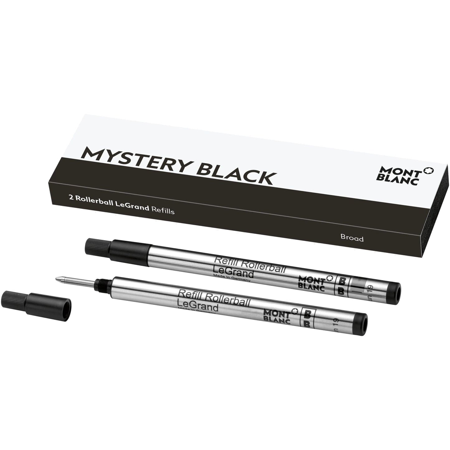 Montblanc 2 LeGrand Broad Mystery Black rollerball navullingen zwart 128226
