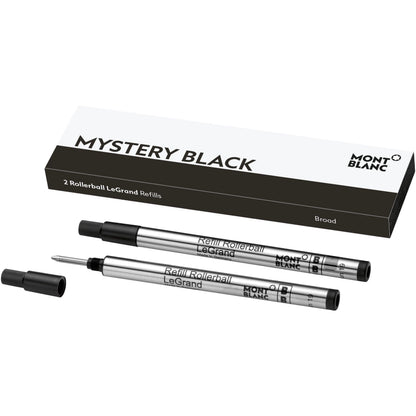 Montblanc 2 LeGrand Broad Mystery Black rollerball navullingen zwart 128226